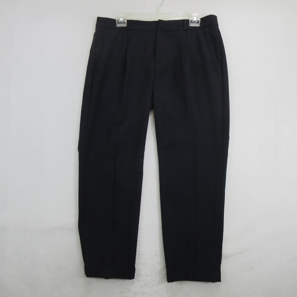 Banana Republic Women Pants 10 Avery Soft Tailored Ankle Cuffed Blue Dress Work